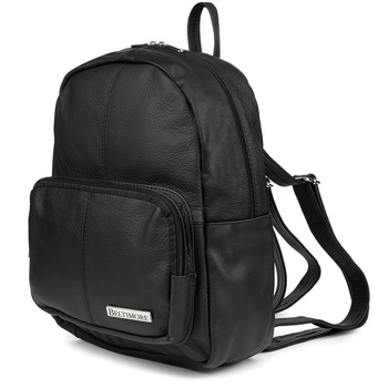 Czarny Skórzany Damski Plecak Polska Produkcja Beltimore R33 : Kolory - Czarny