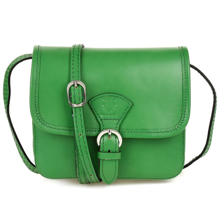 Zielona Beltimore Damska Skórzana Mała Torebka Listonoszka K66 : Kolory - Zielony
