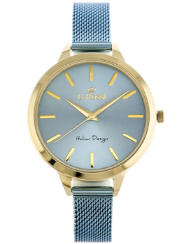 ZEGAREK DAMSKI NIEBIESKA BRANSOLETA MESH SIATKA G. ROSSI - 10296B  + BOX