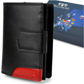 Damski Skórzany Portfel Duży Pionowy Rfid Czarny Beltimore 039 : Kolory - Czarny