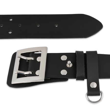 Pasek Męski Oficerski Wojskowy Solidny Beltimore W34 : Kolory - Czarny, Rozmiar Pasków - R.120-135 Cm