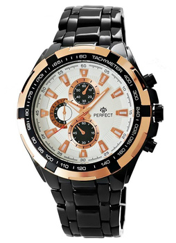 Zegarek Męski PERFECT M101-5 Czarna bransoleta PREZENT DLA MĘŻA SYNA CHŁOPAKA