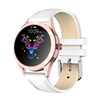 SMARTWATCH DAMSKI BIAŁY PASEK SKÓRZANY TARCZE KROKI POWIADOMIENIA G.Rossi SW017-5