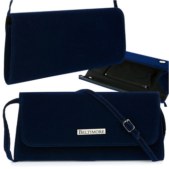Granatowa Damska Torebka Kopertówka Wieczorowa Beltimore W65 : Kolory - Granatowy