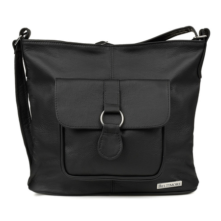 Czarna Torebka Skórzana Damska A4 Duża Torba Beltimore T71