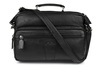 Torba męska skórzana czarna Pozioma Trzykomorowa do pracy Beltimore Q69