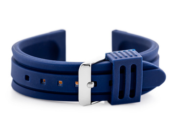 Pasek gumowy do zegarka U09 - granatowy - 22mm