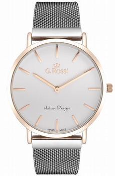 Zegarek Damski G.Rossi 10771B-3B4 Srebrna bransoleta + BOX
