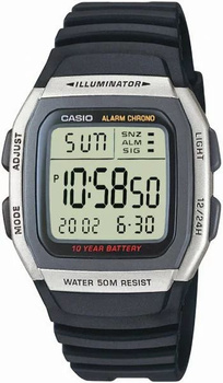 Zegarek Męski CASIO W-96H-1AVDF Cyfrowy czarny pasek