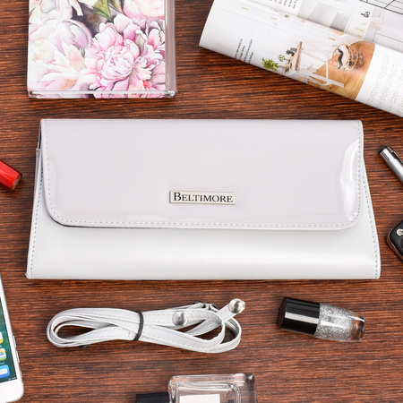 Szara Damska Torebka Kopertówka Wieczorowa Beltimore W20 : Kolory - Szary, Srebrny