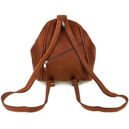 Koniakowy Plecak Damski Skórzany Torebka 2W1 Beltimore 019 : Kolory - Brązowy, Beżowy