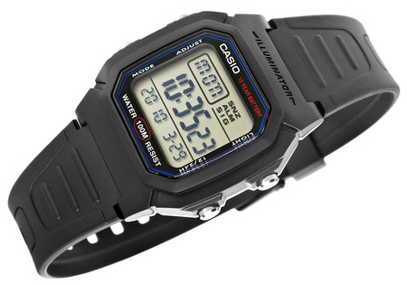 Zegarek Męski CASIO W-800H-1AVES Cyfrowy czarny pasek + BOX