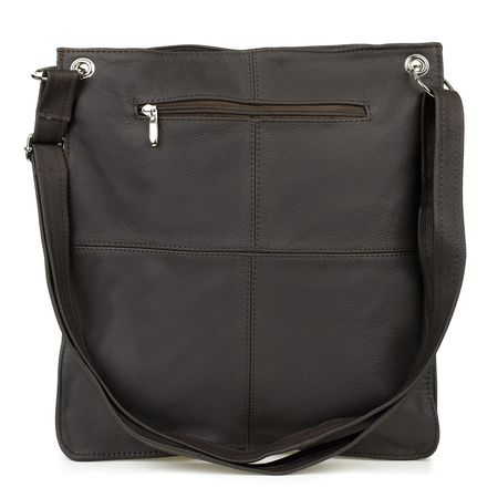 Torebka Skórzana Duża Damska A4 Brązowa Beltimore 972 : Kolory - Brązowy, Beżowy