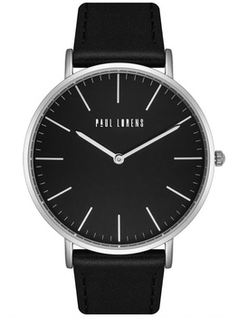 ZEGAREK DAMSKI PAUL LORENS - PL11014A7-1A1 Czarny pasek skórzany + BOX