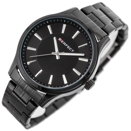ZEGAREK MĘSKI NA CZARNEJ BRANSOLECIE NA PREZENT PERFECT M119-07 + BOX