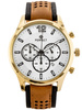 ZEGAREK MĘSKI PERFECT CH01L - CHRONOGRAF Czarno brązowy pasek skórzany + BOX