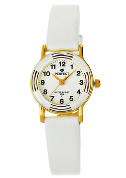 Zegarek Dziecięcy Komunijny Perfect  L248-3 Biały pasek skórzany