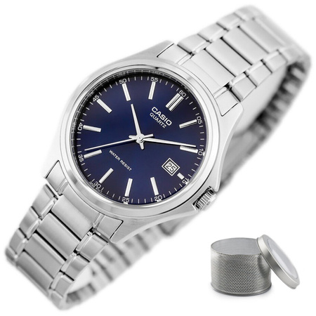 ZEGAREK MĘSKI CASIO MTP-1183A 2A Srebrna bransoleta + BOX