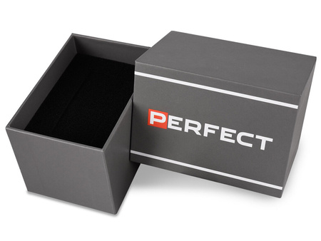 ZEGAREK MĘSKI PERFECT CH01L - CHRONOGRAF Czarno brązowy pasek skórzany + BOX