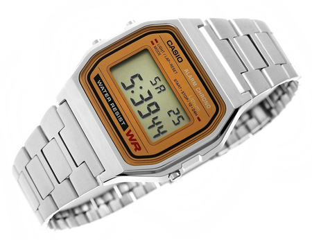 Zegarek męski Casio Vintage A158WEA-9EF Srebrna bransoleta + BOX