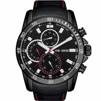 Zegarek Męski Paul Lorens PL9753A8-1A3 Czarny pasek skórzany + BOX