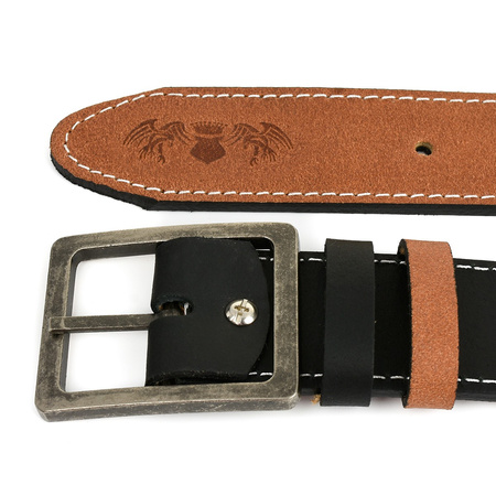 Beltimore Dwustronny Solidny Pasek Męski Skórzany Pudełko W23 : Kolory - Brązowy, Beżowy, Rozmiar Pasków - R.90-105 Cm