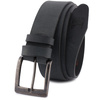 Pasek Męski Skórzany Premium Szeroki 4Cm Klasyczny Czarny Beltimore Jeans E11 : Kolory - Czarny, Rozmiar Pasków - R.115-130 Cm