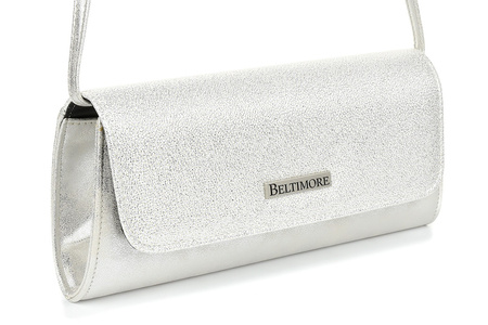 Srebrna Damska Torebka Kopertówka Wieczorowa Beltimore W20 : Kolory - Szary, Srebrny