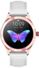 SMARTWATCH DAMSKI BIAŁY PASEK SKÓRZANY TARCZE KROKI POWIADOMIENIA G.Rossi SW017-5