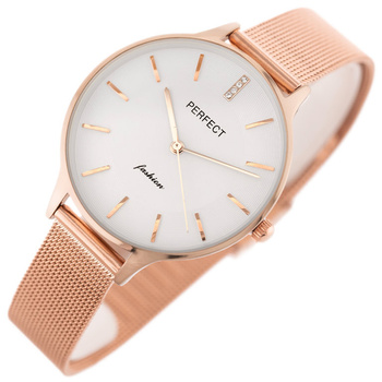 ZEGAREK DAMSKI PERFECT F353-06 Bransoleta różowe złoto + BOX