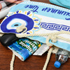 Duża Torba Plażowa Torebka Summer Time Grecka Lekka T61 : Kolory - Niebieski