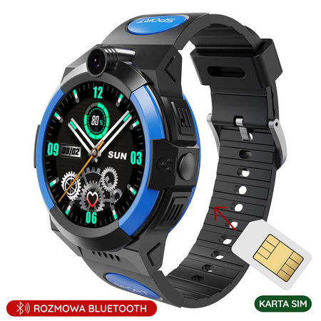 SMARTWATCH DZIECIĘCY PACIFIC 31-2 KIDS - black/blue (sy027b)