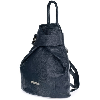 Granatowy Skórzany Plecak Damski Elegancki Z Zapięciem Beltimore T54 : Kolory - Granatowy
