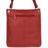 Bordowa Torebka Damska Skórzana Listonoszka Duża A4 Beltimore 972 : Kolory - Czerwony