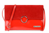 Czerwona Oryginalna Damska Torebka Kopertówka Na Pasku Usztywniana W63 : Kolory - Czerwony