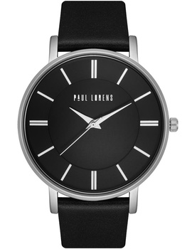 ZEGAREK MĘSKI PAUL LORENS - PL10401A-1A1 Czarny pasek skórzany + BOX