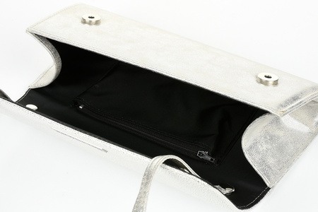 Srebrna Damska Torebka Kopertówka Wieczorowa Beltimore W20 : Kolory - Szary, Srebrny