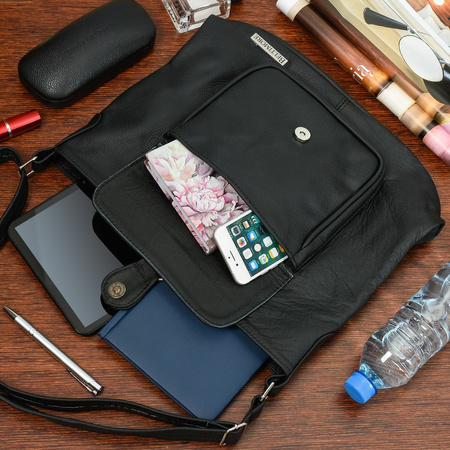 Czarna Torebka Skórzana Damska A4 Duża Torba Beltimore T71