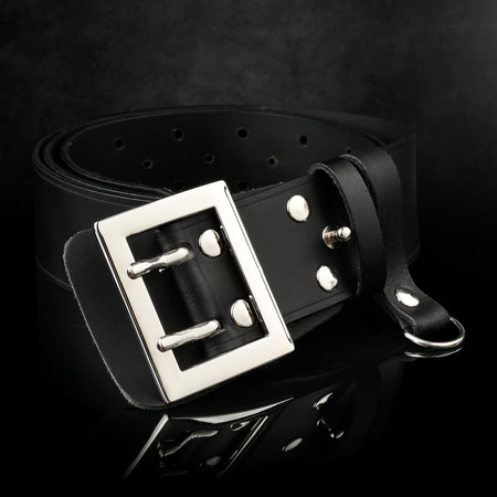 Pasek Męski Oficerski Wojskowy Solidny Beltimore W34 : Kolory - Czarny, Rozmiar Pasków - R.115-130 Cm