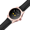 SMARTWATCH DAMSKI CZARNY PASEK SKÓRZANY KROKI POWIADOMIENIA TARCZE G.Rossi SW017-6