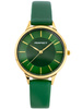 Zegarek damski Zielony pasek skórzany PERFECT E359-09 + BOX