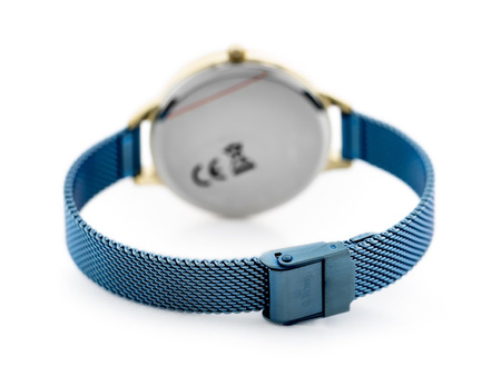 ZEGAREK DAMSKI NIEBIESKA BRANSOLETA MESH SIATKA G. ROSSI - 10296B  + BOX