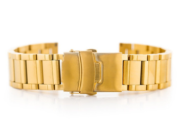 Bransoleta Pacific Model 10 solid - złota 22mm