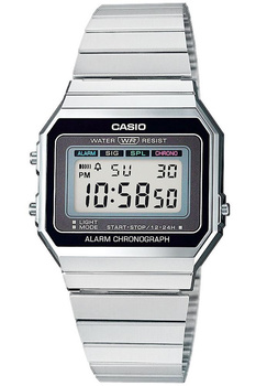 Zegarek męski CASIO A700WE-1AEF Srebrna bransoleta Cyfrowy + BOX