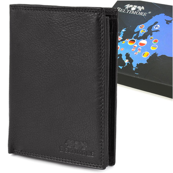 Męski Portfel Skórzany Klasyczny Rfid Czarny Beltimore K44 : Kolory - Czarny