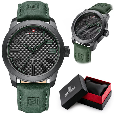 ZEGAREK MĘSKI NAVIFORCE NF9202L B/GN/GN + BOX