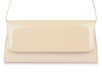 Damska Torebka Kopertówka Wieczorowa Polska W20 : Kolory - Brązowy, Beżowy