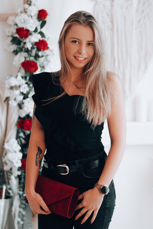 Bordowa Damska Torebka Kopertówka Na wesele bal imprezę Mała Beltimore W19