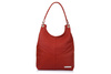 Torebka Skórzana Damska Duża Worek Pojemny Czerwony Beltimore  970 : Kolory - Czerwony