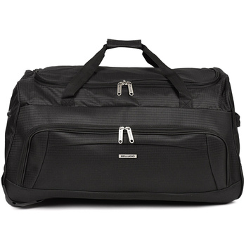 Torba Podróżna  Czarna Na Kółkach Duża L Stelaż Bellugio T12